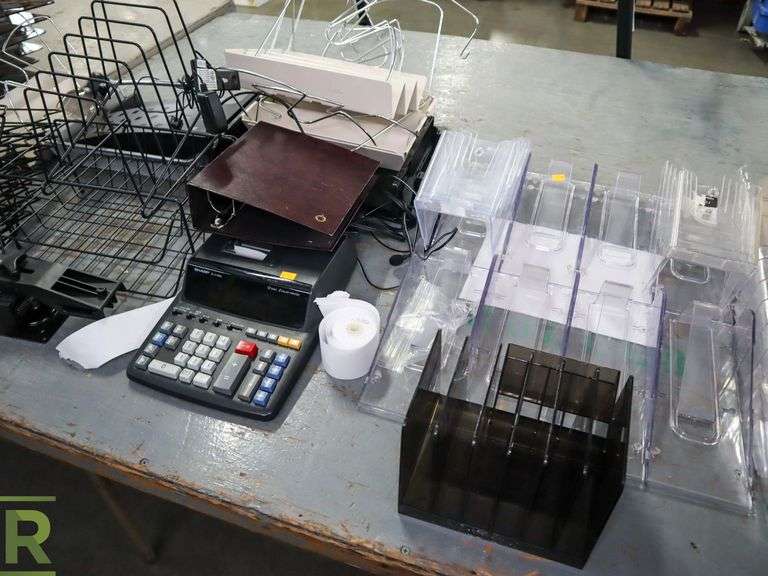 (2) Tables of Office Supplies - Roller Auctions