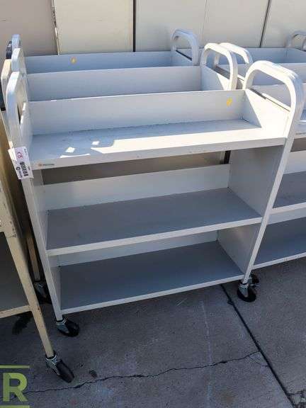 (8) 3-Tier Library Carts - Roller Auctions