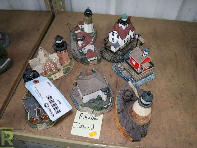 (7) Harbour Lights Collectable Lighthouses, Rhode Island - Roller Auctions