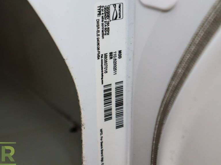 Kenmore 110.62332511 Dryer (Inoperable Heating Unit Not Working. No