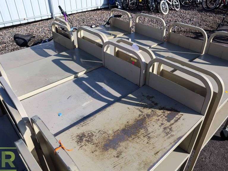 (12) 2-Tier Library Carts - Roller Auctions