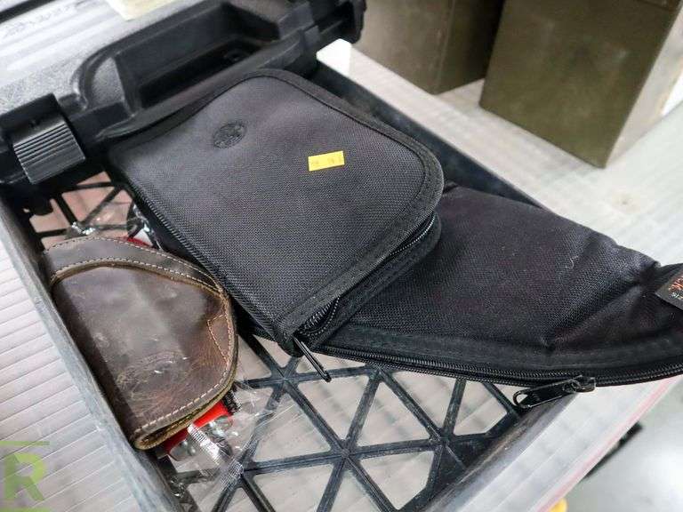 Tray Of Holsters, Case, Lock And Cleaning Kit - Roller Auctions