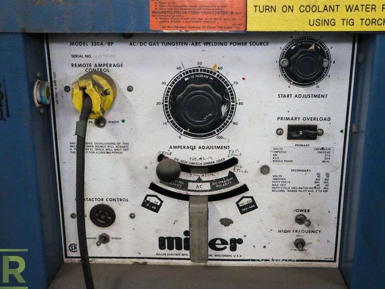Miller 330A/BP Arc Welder, 230-575V, 3PH - Roller Auctions