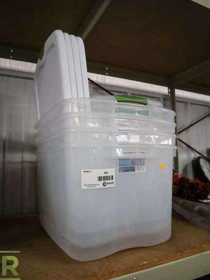 (6) Storage Totes With Lids - Roller Auctions