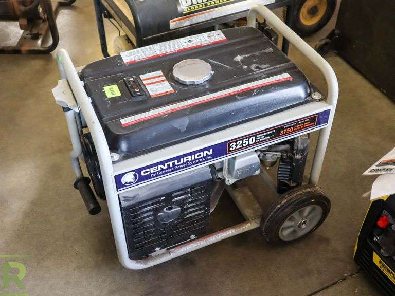 Centurion 0057900 3250W Generator, Gas, Roller Unable to Start Roller Auctions