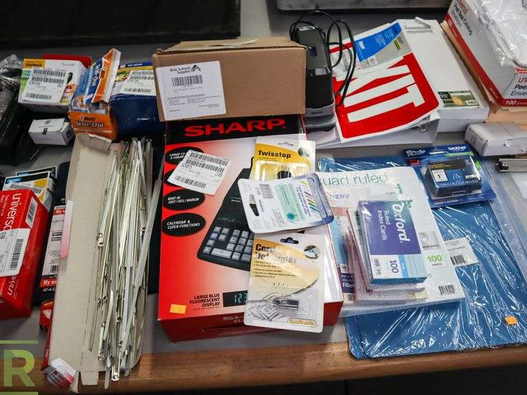 Shelf of Office Supplies - Roller Auctions