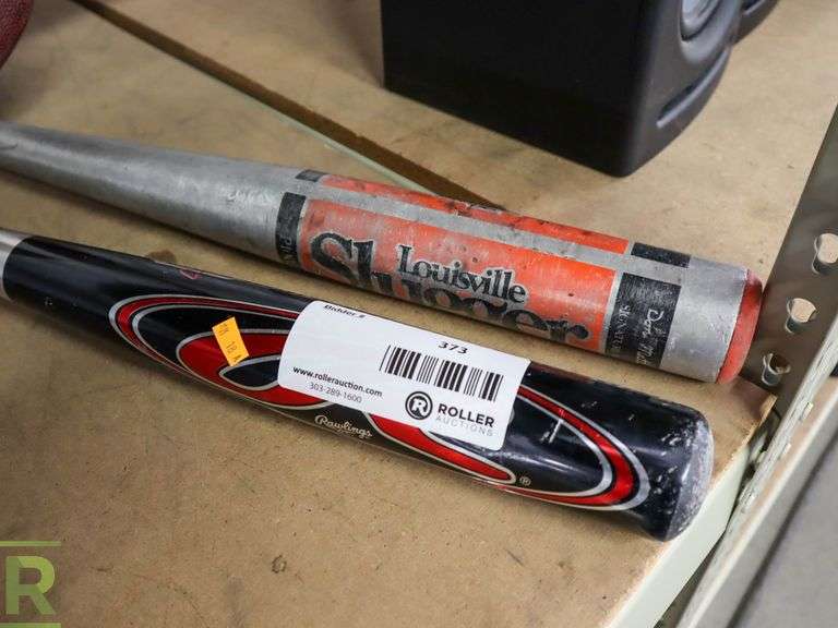 (2) Baseball Bats and Football - Roller Auctions