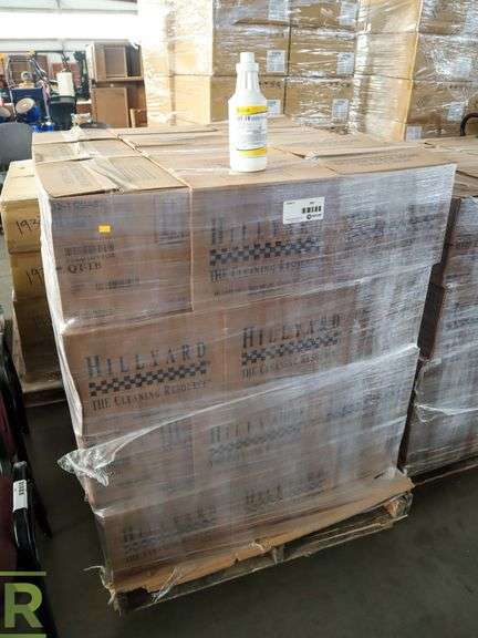 Pallet of Hillyard QT-TB Cleaner / Deodorizer, Expired 9-2020 - Roller Auctions