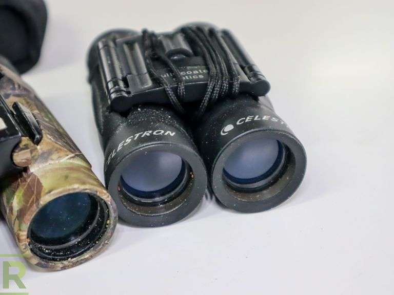 Bushnell 8x21, Celestron 12x25 And Nikon 10x25 Binoculars - Roller Auctions