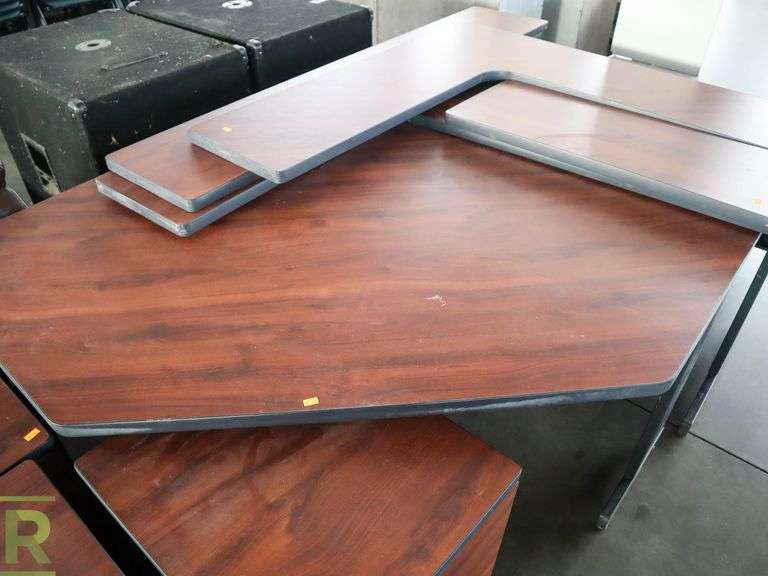 Work Station With (3) File Cabinets and Shelves - Roller Auctions