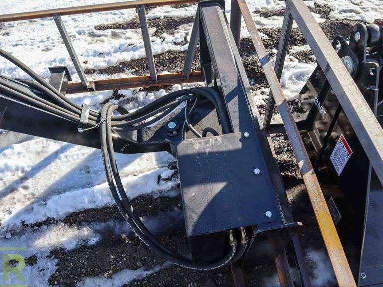 New Agrotk Hydraulic Adjustable 48" Swing Mower Attachment to Fit Skid Steer Loader Roller