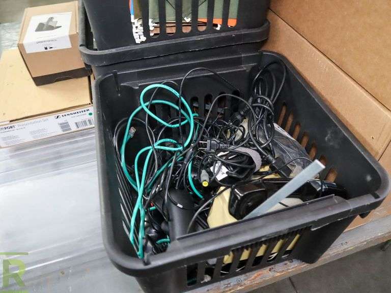 (2) Tables of Office Supplies - Roller Auctions