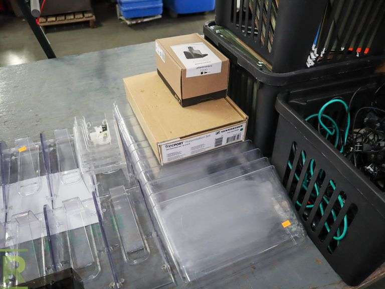 (2) Tables of Office Supplies - Roller Auctions
