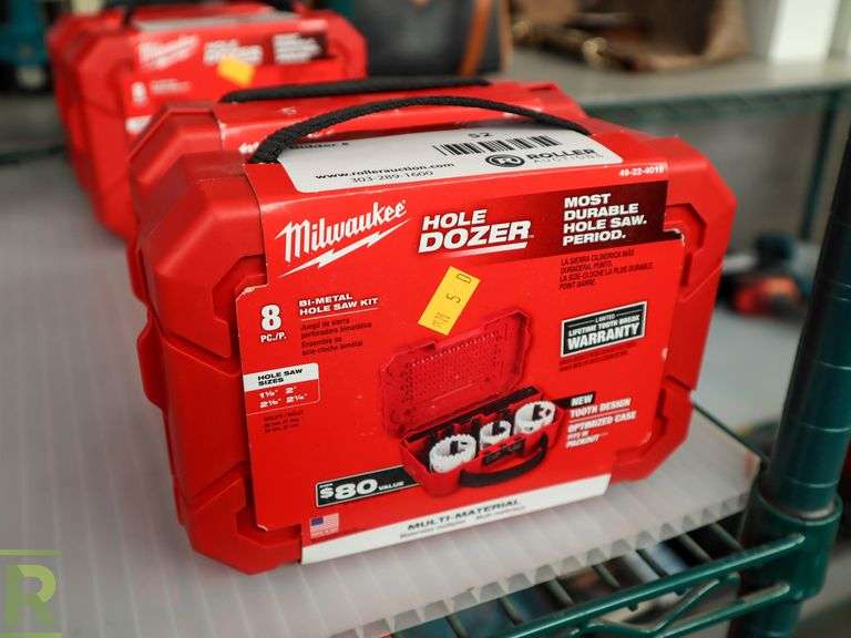 (2) New Milwaukee 49-22-4019 Hole Dozer Hole Saw Kits - Roller Auctions