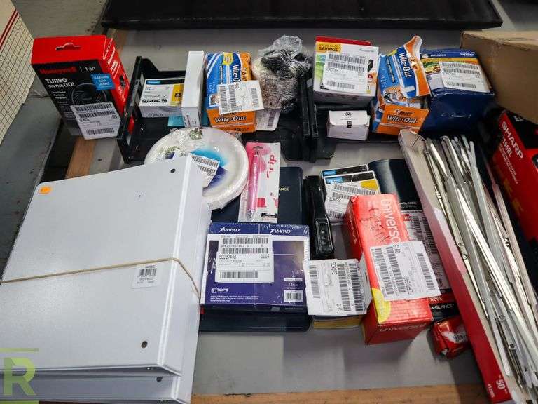 Shelf of Office Supplies - Roller Auctions