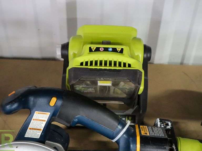 Ryobi Cordless Tools; Drill, Oscillating Tool, Ratchet, Saw and Light - Roller Auctions
