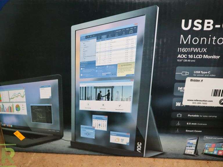 AOC 1601FWUX USB-C Monitor - Roller Auctions