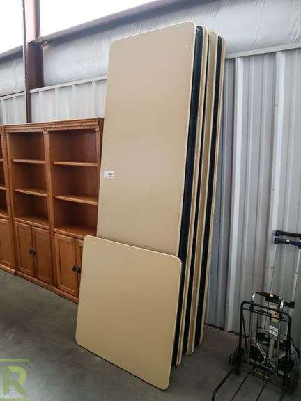 (7) 8' Folding Tables and (1) 3' Folding Table - Roller Auctions