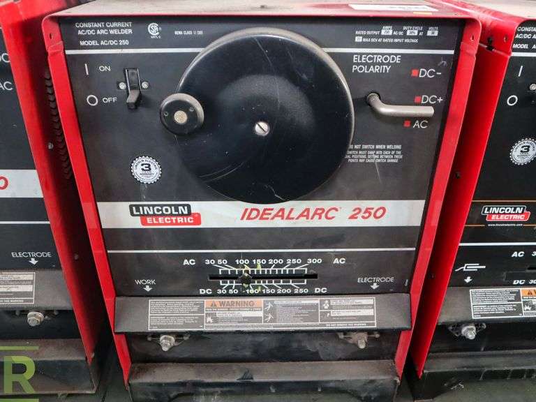 Lincoln Electrical Ideal Arc AC/DC 250 Arc Welder, 208-460V, 3PH - Roller Auctions
