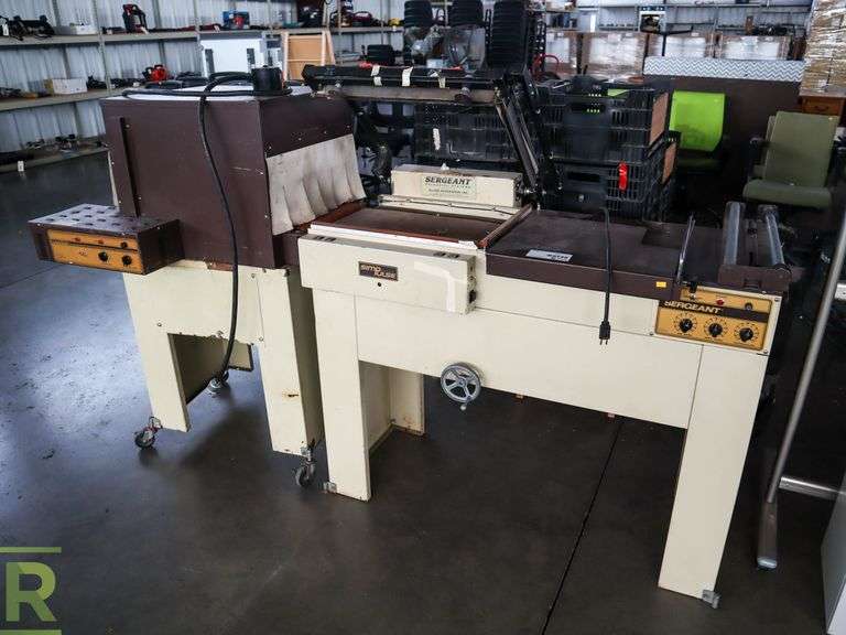 Sergeant 1620C Semi Automatic L-Bar Sealer (Inoperable) and 92416-BC Heat Shrink Tunnel, 230V, Single Phase (Heat Works, Conveyor Inoperable) - Roller Auctions