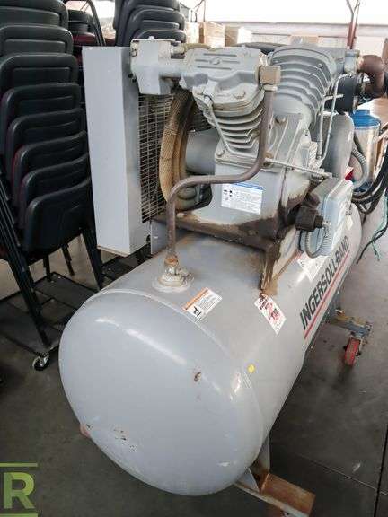Ingersoll Rand T30 Horizontal Air Compressor, 175-PSI, 120-Gallon Tank, 230V, Single Phase - Roller Auctions