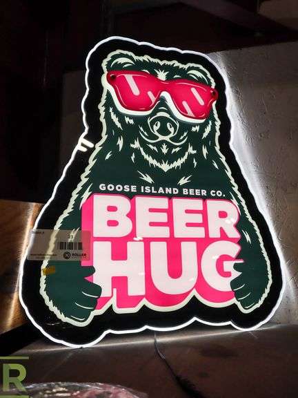 Goose Island Beer Co. Beer Hug Lighted Sign - Roller Auctions
