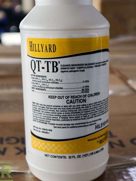 Pallet of Hillyard QT-TB Cleaner / Deodorizer, Expired 9-2020 - Roller Auctions