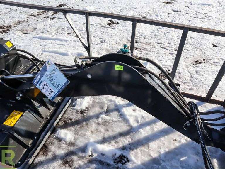 New Agrotk Hydraulic Adjustable 48" Swing Mower Attachment to Fit Skid Steer Loader Roller