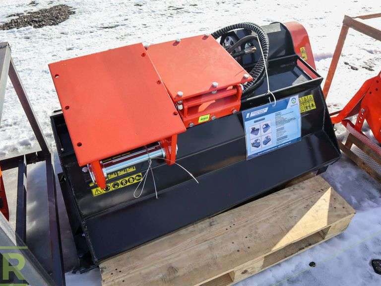 New Agrotk Hydraulic 45" Brush Flail Mower Attachment to Fit Excavator