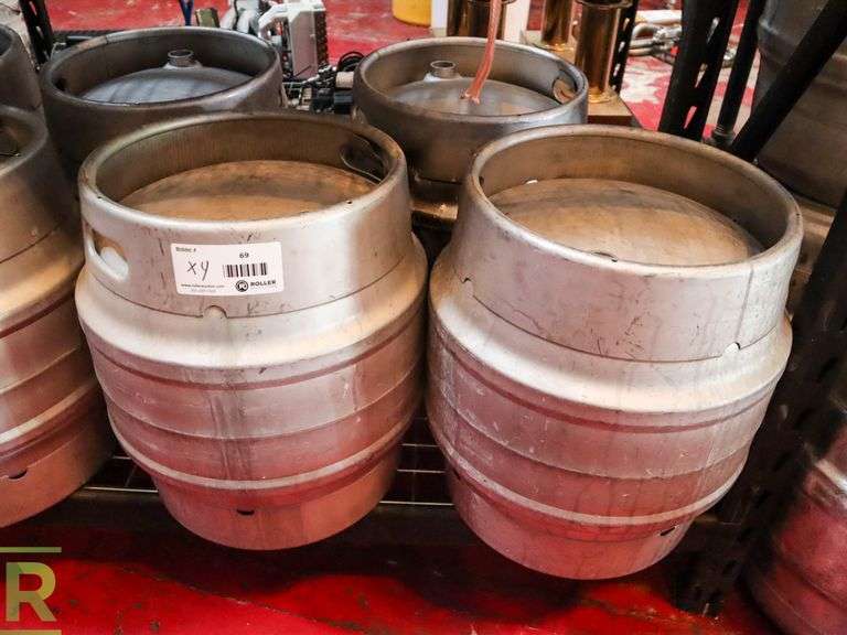 (4) Beer Kegs Roller Auctions