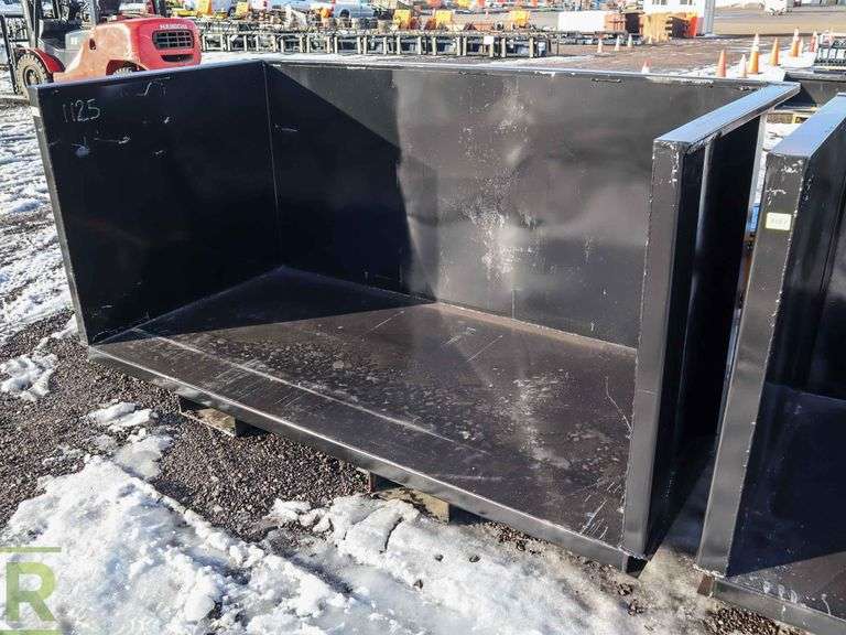 New Kit 4 Cubic Yard Debris Box With Fork Pockets Roller Auctions