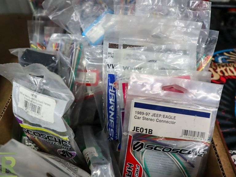 Tray of Car Stereo Wiring Harnesses - Roller Auctions