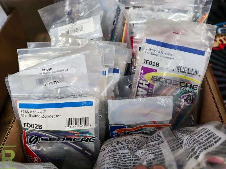 Tray of Car Stereo Wiring Harnesses - Roller Auctions