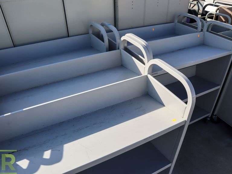 (8) 3-Tier Library Carts - Roller Auctions