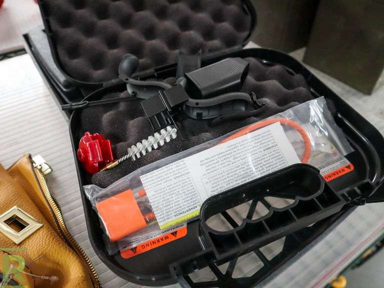 Tray Of Holsters, Case, Lock And Cleaning Kit - Roller Auctions