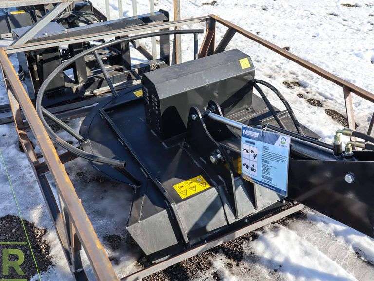 New Agrotk Hydraulic Adjustable 48" Swing Mower Attachment to Fit Skid