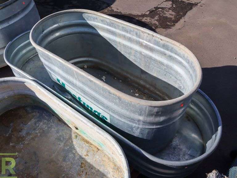 (3) Metal Water Troughs; Hastings, HW Roller Auctions