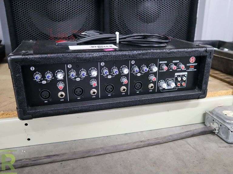 Harbinger M60 4Channel Mixer and (2) Speakers Roller Auctions
