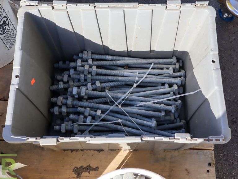 Buckets of Galvanized Bolts and Crate of Copper Fittings Roller Auctions