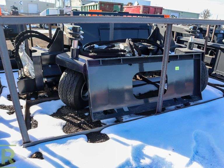 New Land Honor Hydraulic 72" Power Rake Attachment To Fit Skid Steer Loader Roller Auctions