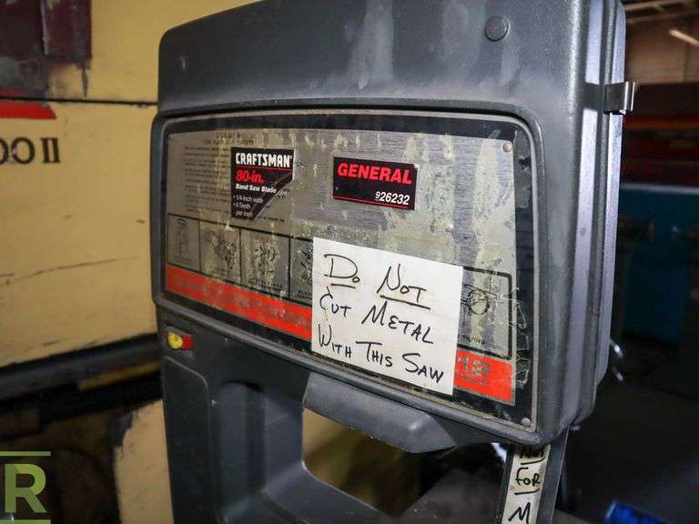 Craftsman 113.24350 Band Saw With 80" Blade Roller Auctions