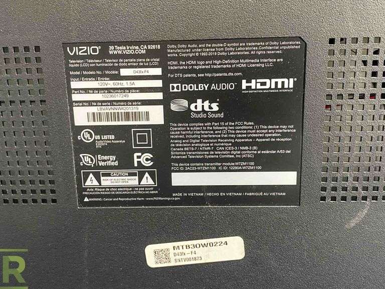 Base TV Vizio Originale &ndash; Piedistallo Per D43FX-F4 E D32H-C1 &ndash; SENZA VITI