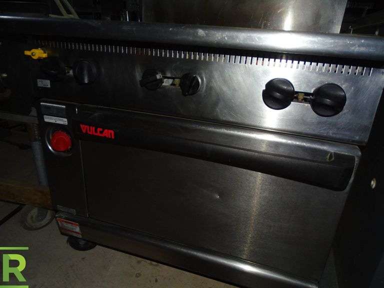 Hobart 6Burner Range With Lower Oven And Plate Shelf, 36", Gas