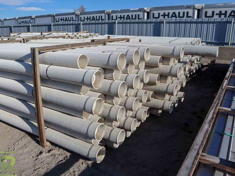 Contech A2000 Slot Perforated PVC Pipe. 6” Diameter, Approximately