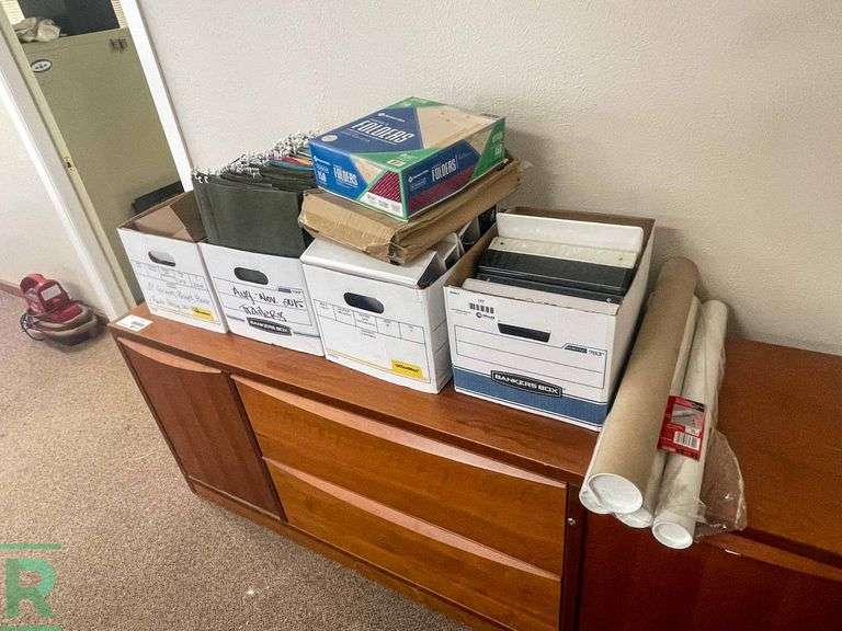 (4) Boxes Office Supplies Roller Auctions