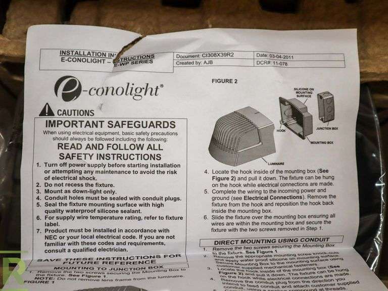 (4) EConolight EWP6L03NZ Outdoor Lights Roller Auctions