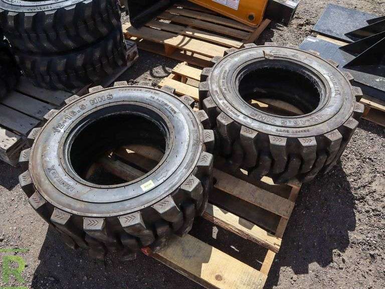 (2) Loadmaxx 1216.5 Skid Steer Tires, 14ply Roller Auctions