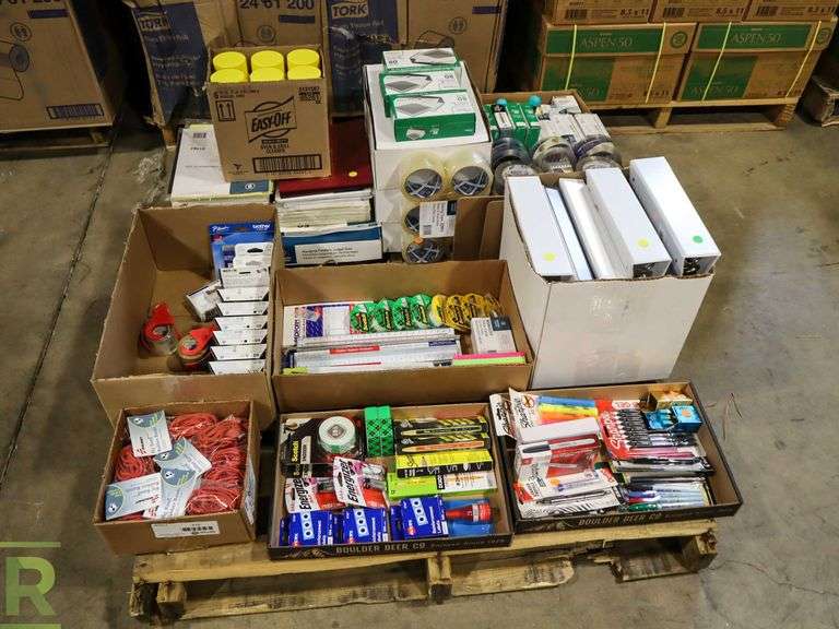 Pallet of Office Supplies Roller Auctions