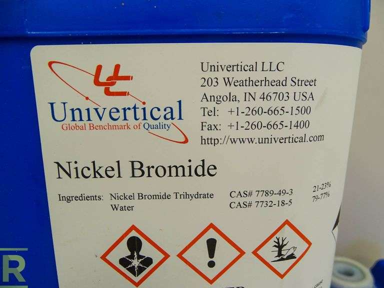 (7) 5Gallon Containers of Univertical Nickel Bromide Roller Auctions