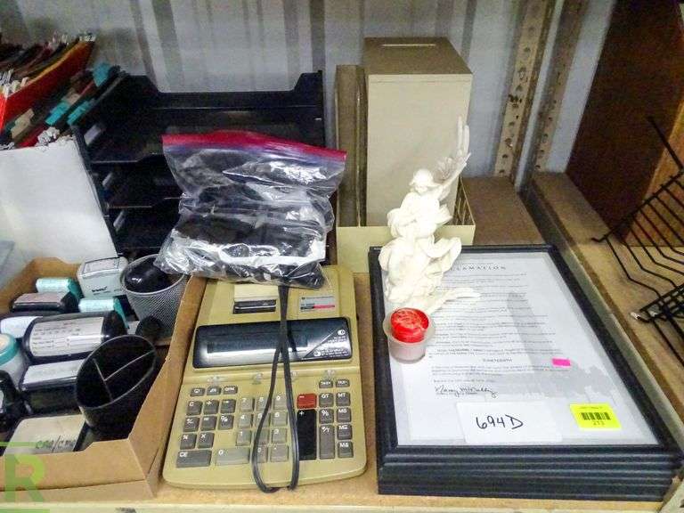 Shelf of Office Supplies Roller Auctions